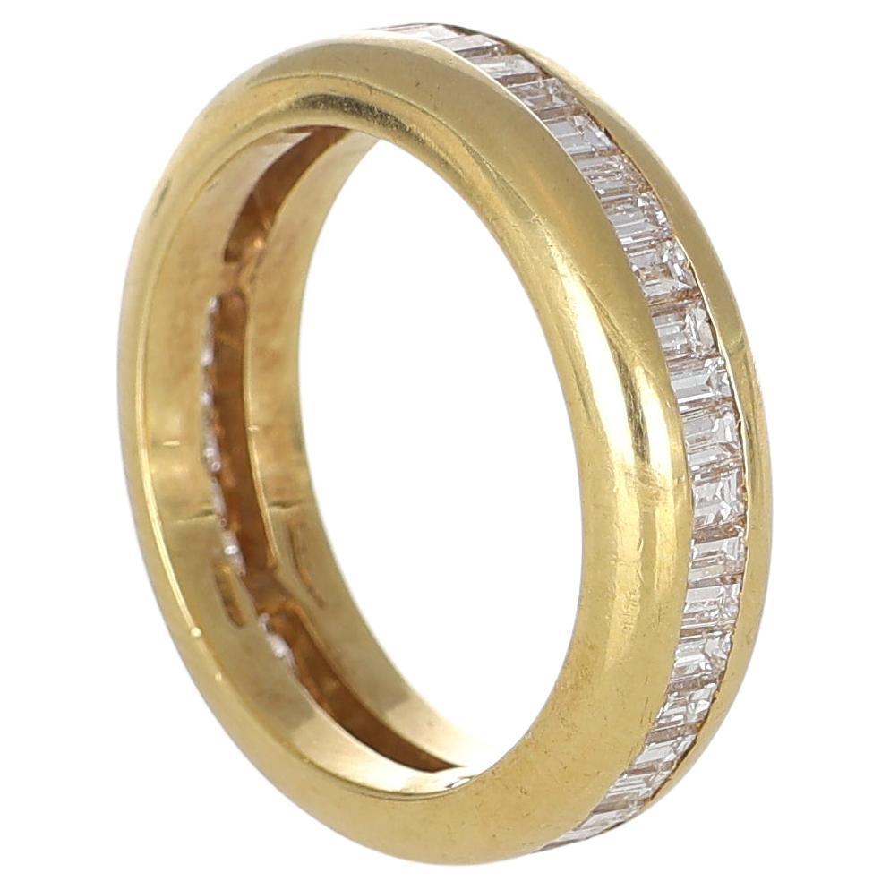 18K Yellow Gold Baguette Diamond Eternity Band