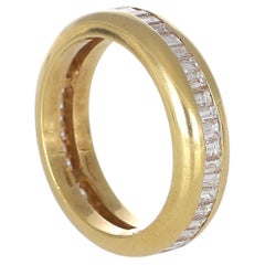 18K Yellow Gold Baguette Diamond Eternity Band