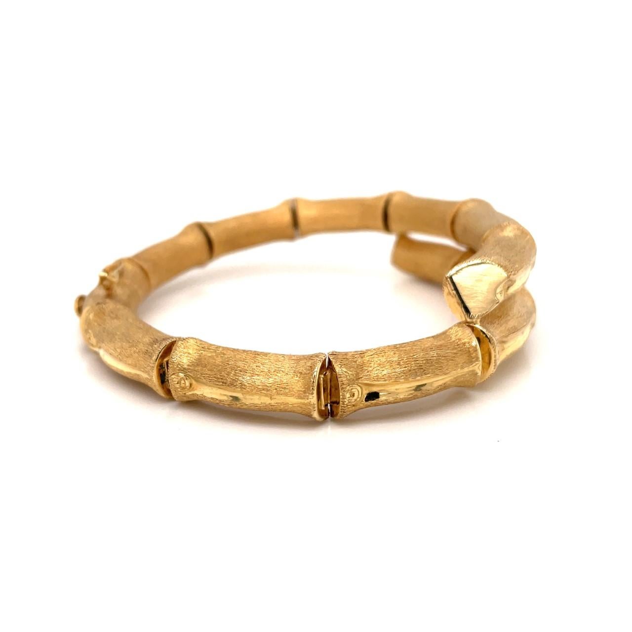 18 Karat Gelbgold Bambus-Armband Damen