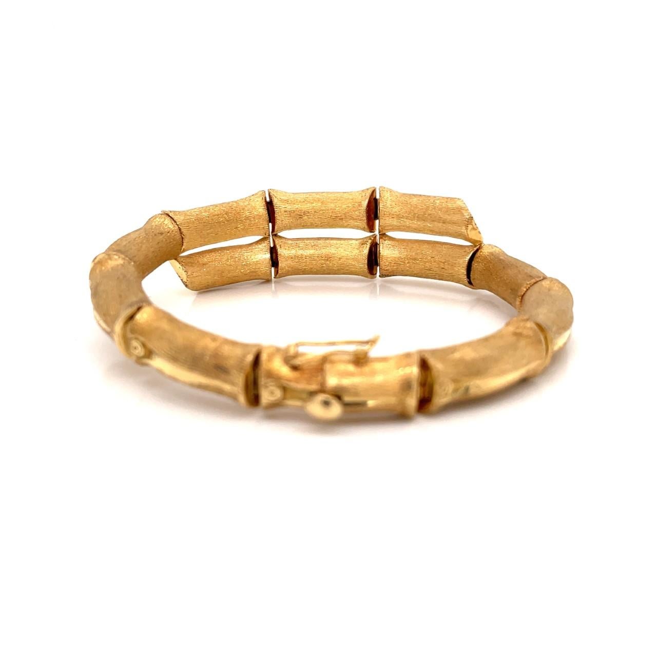 18 Karat Gelbgold Bambus-Armband 1