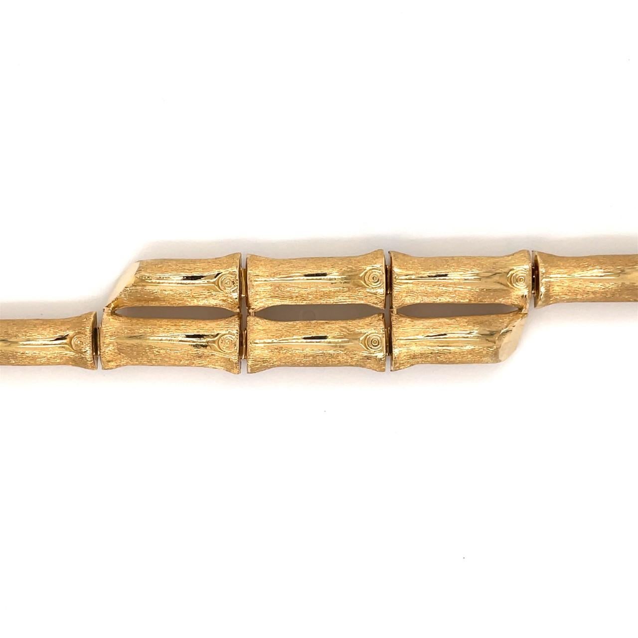18 Karat Gelbgold Bambus-Armband 2