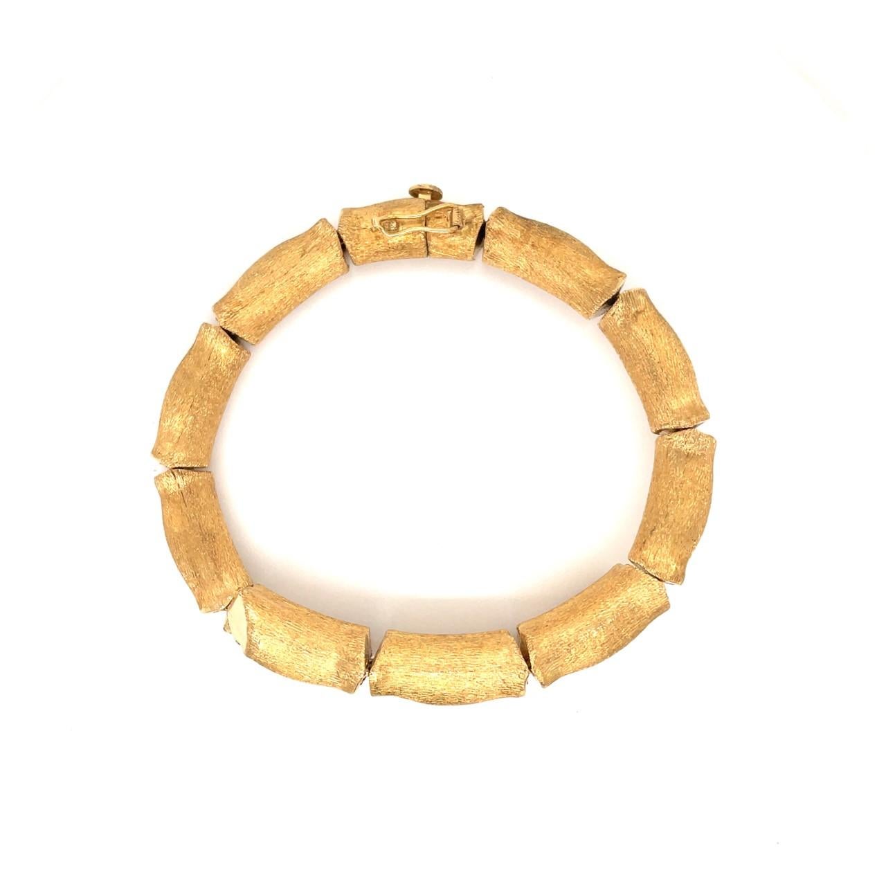 18 Karat Gelbgold Bambus-Armband 3