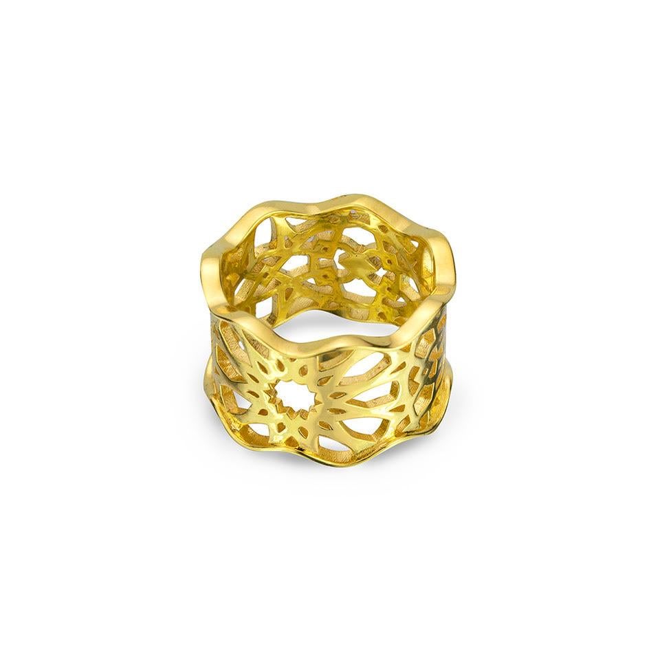 For Sale:  Moshabak Band Ring In 18K Yellow Gold  3