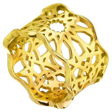 For Sale:  Moshabak Band Ring In 18K Yellow Gold