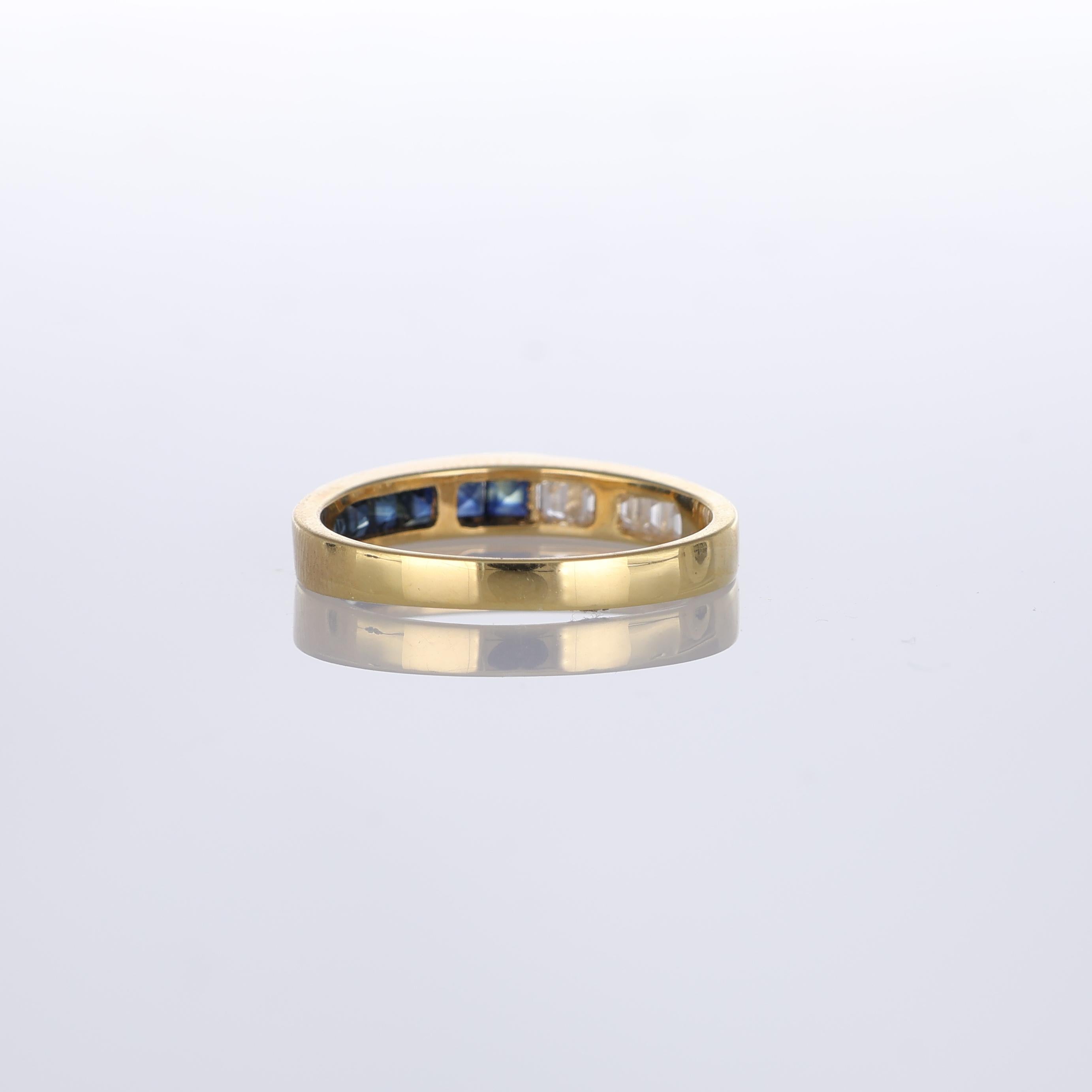 Bracelet en or jaune 18 carats avec saphirs et diamants Unisexe en vente