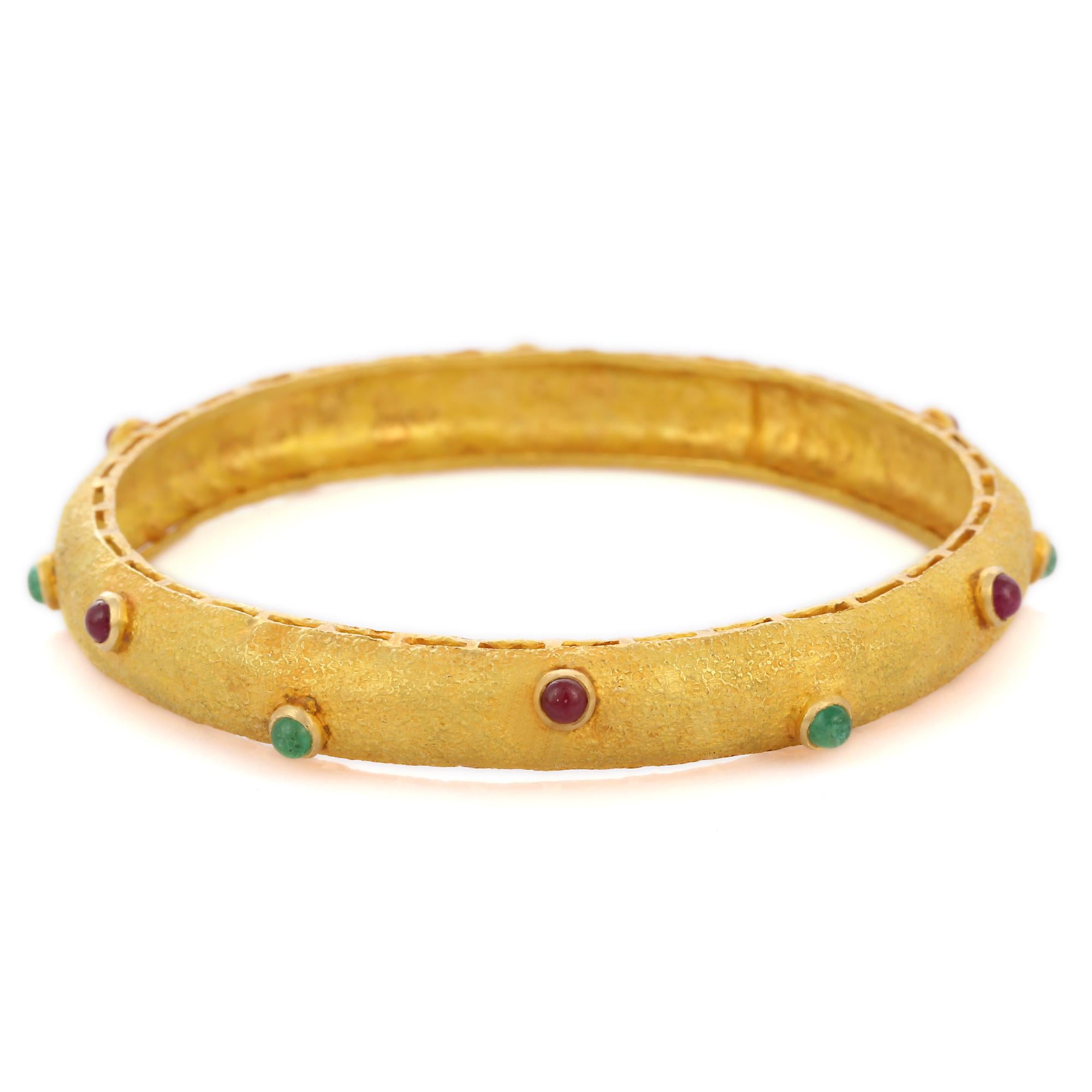 ruby emerald gold bangles