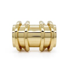 Bague baril en or jaune 18K
