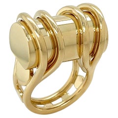 18K Gelbgold Barrel Ring