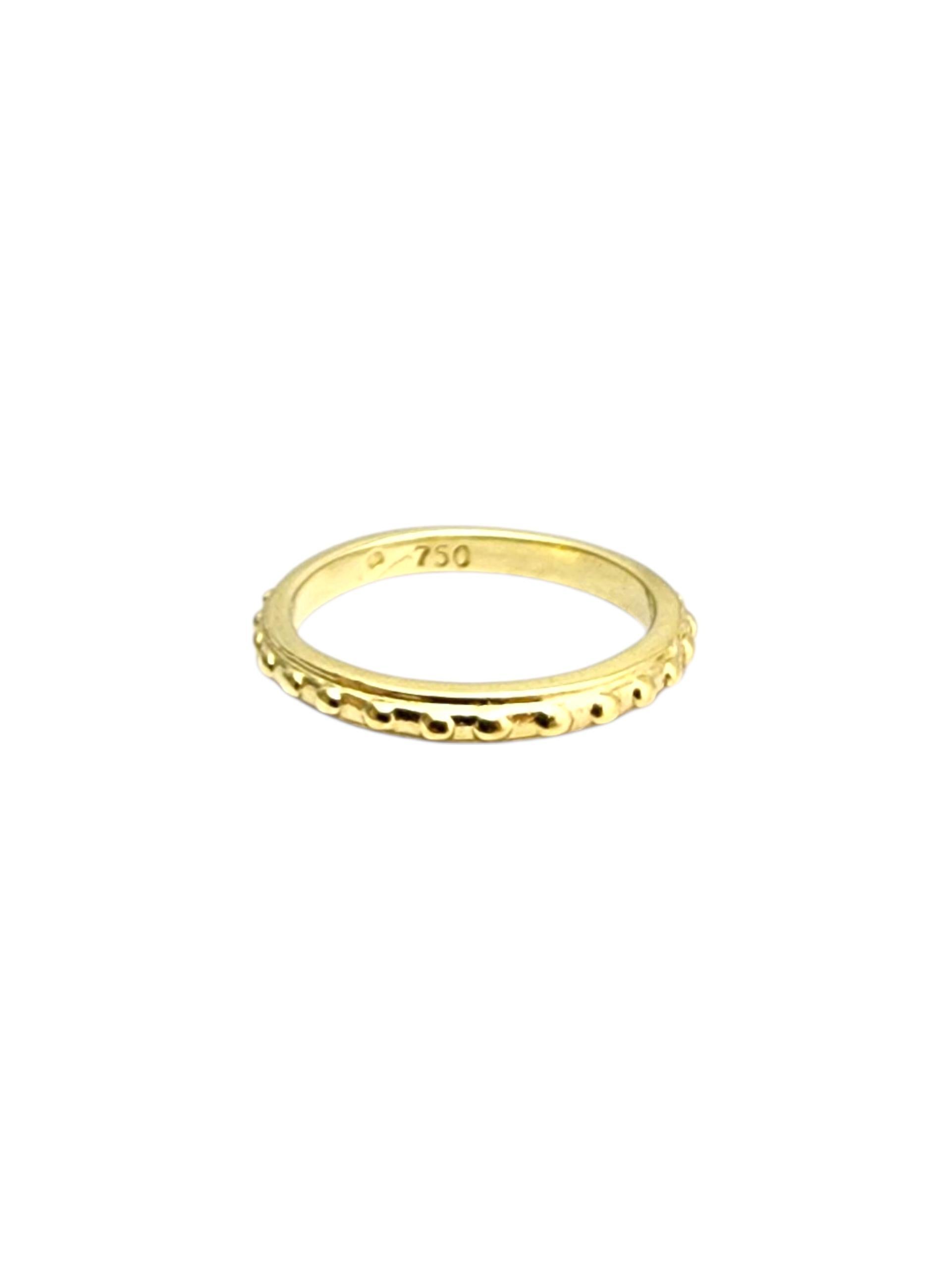 Bague en or jaune 18K avec perles Taille 4-4.75 #22750 Bon état - En vente à Washington Depot, CT