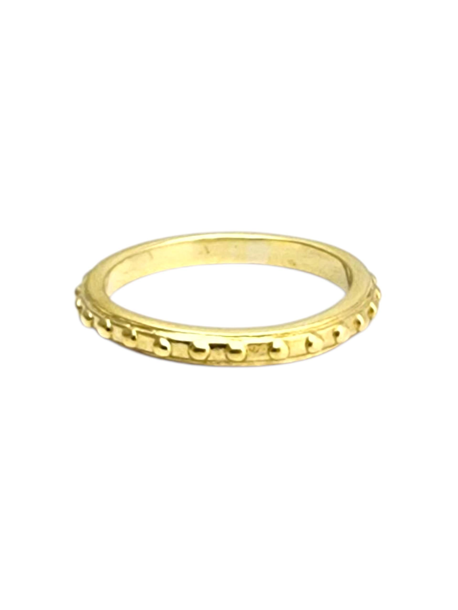 Bague en or jaune 18K avec perles Taille 4-4.75 #22750