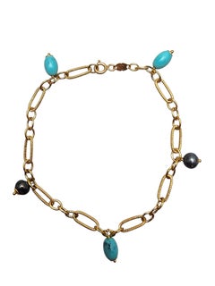 18K Yellow Gold Beaded Bracelet #25671