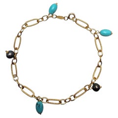 Bracciale con perline in oro giallo 18 carati n. 25671