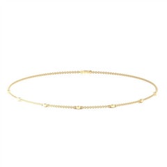Collar de Oro Amarillo de 18 Kilates con Diamantes en Bisel '1/3 Quilate