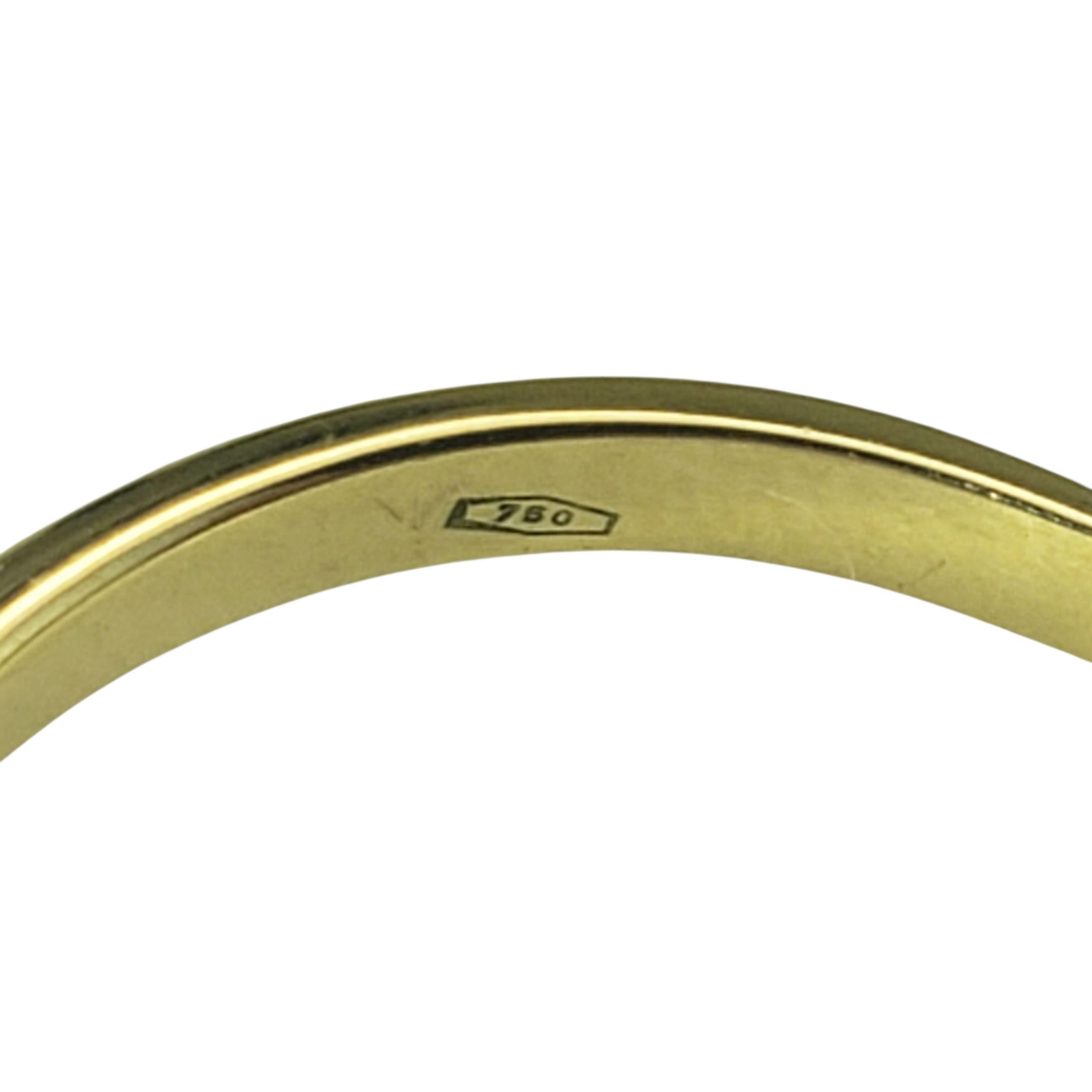 Bague solitaire en or jaune 18K sertie de diamants Taille 5 #23406 Pour femmes en vente