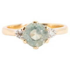 18 Karat Gelbgold Bi-Color Saphir & Diamant-Ring