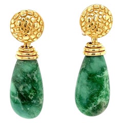 18k Yellow Gold Bits and Pieces Studs with 18k Yellow Gold Verasite Jackets