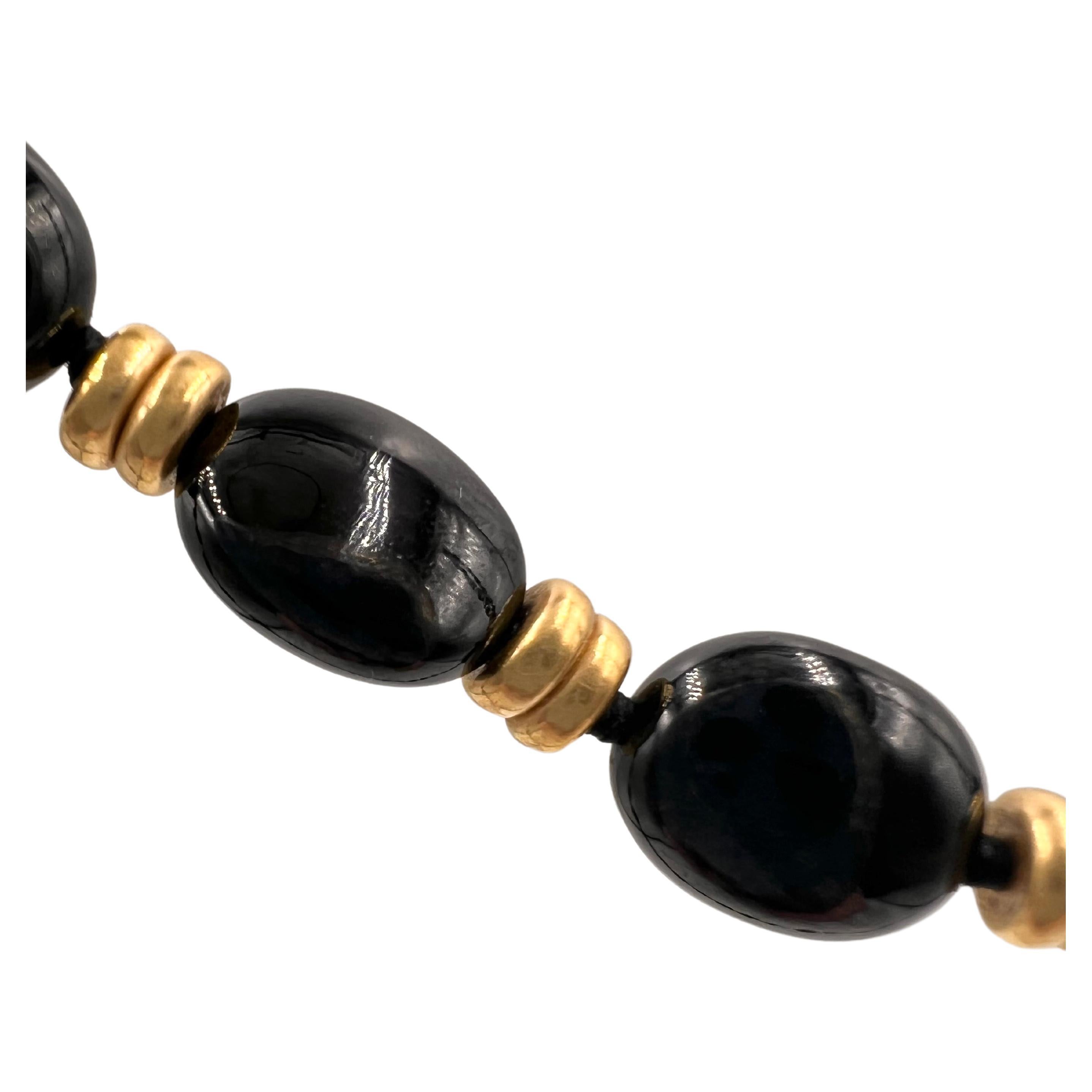black beads necklace indian gold