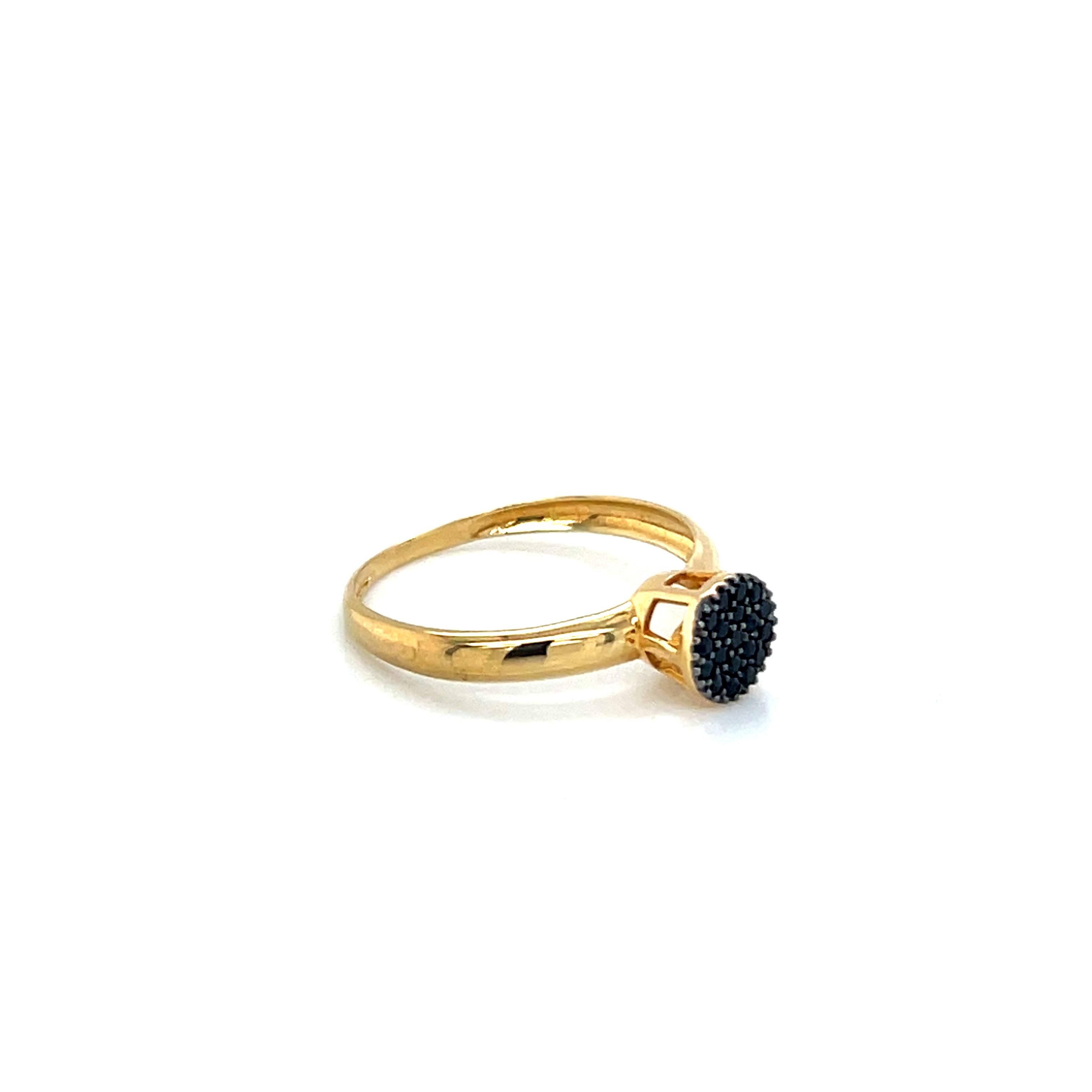 Anello con gemma Spinello Nero in oro giallo 18K In condizioni Nuovo in vendita a Ridgefield, CT