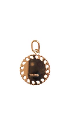 18K Yellow Gold Blessed Mother Pendant #20534
