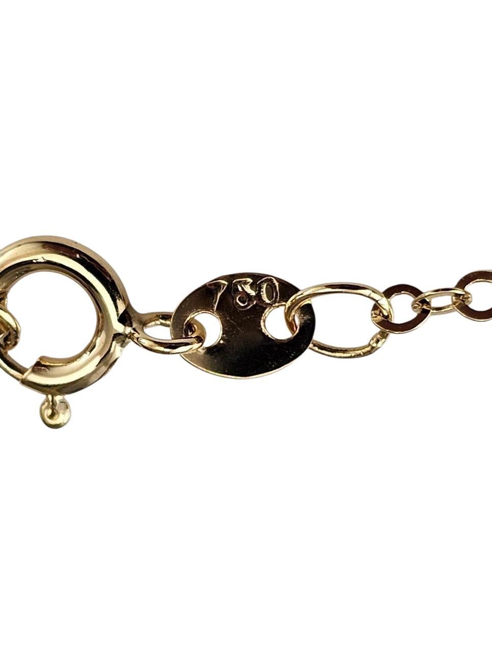 Collier à pendentif en or jaune 18K avec pierres bleues et diamants simulés #23526 Pour femmes en vente