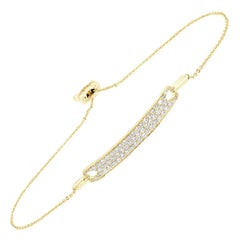 Bracelet Bolo en or jaune 18 carats avec diamants (1 1/4 Ct. tw)