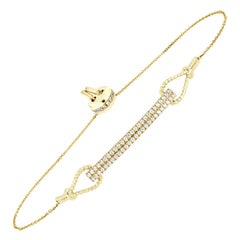 Bracelet Bolo en or jaune 18 carats avec diamants de 1/2 carat tw