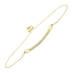 Bracciale Bolo in oro giallo 18 carati con diamanti da 1/2 carato