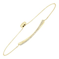 Bracelet Bolo en or jaune 18 carats avec diamants 2/5 carats tw
