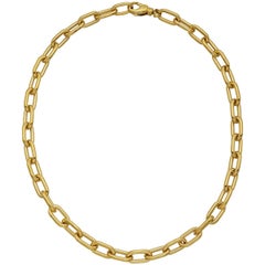 18 Karat Yellow Gold Boston Link Necklace