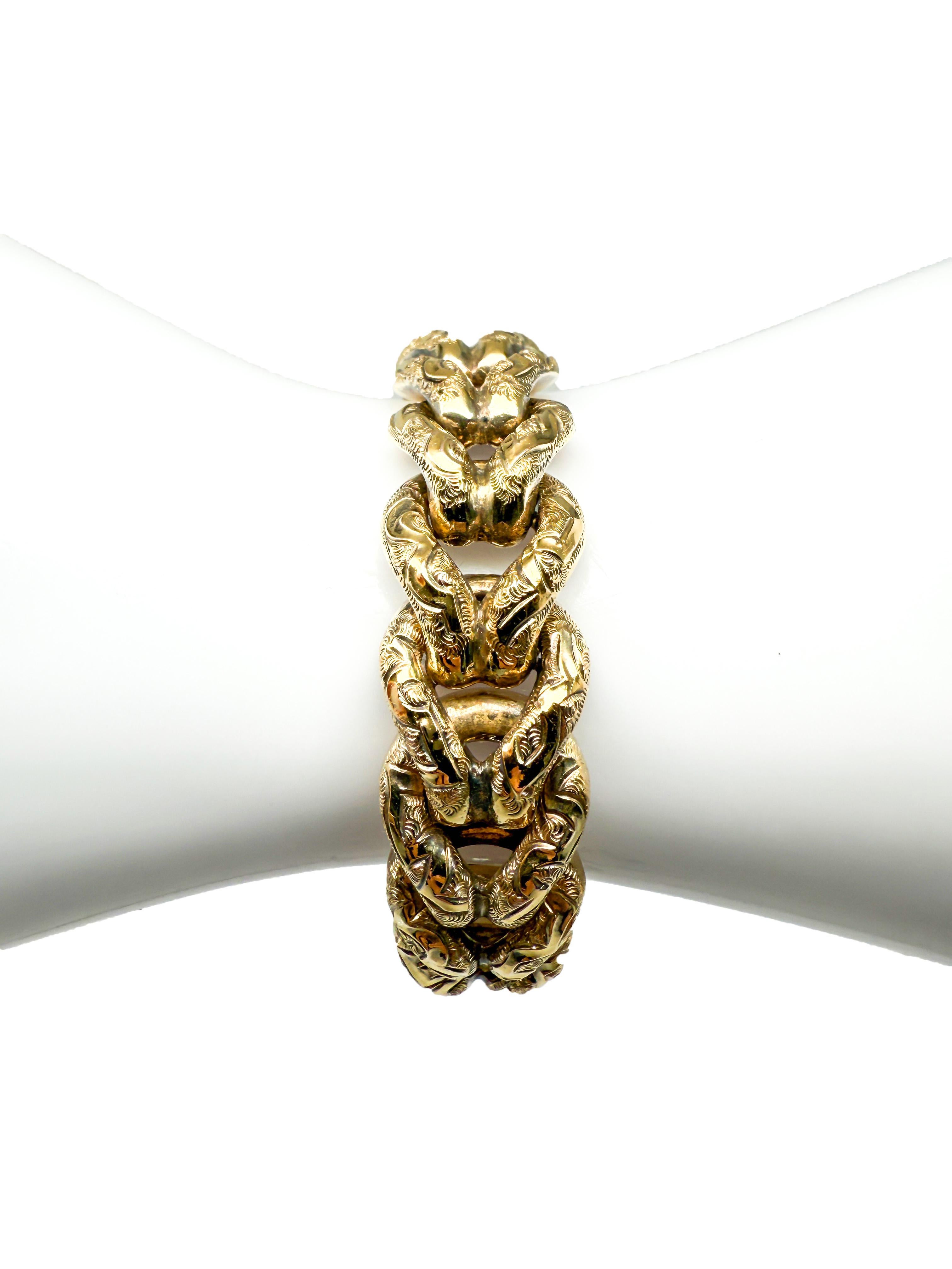 Bracelet en or jaune 18K en vente 2