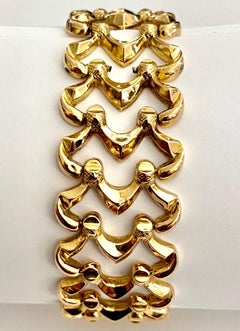 18 Karat Yellow Gold Bracelet, Stamped 750, Italy, Vicenza, 1955