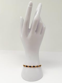 18K Yellow Gold Bracelet with Sapphires and Diamonds