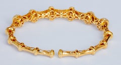 18k Yellow Gold Bracelet with SVI F Color Diamonds