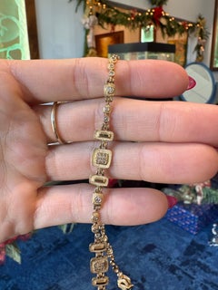 18K Yellow Gold Brown Diamond Necklace, 1.31ct, By Audrius Krulis