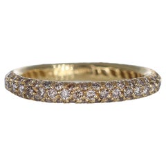18K Yellow Gold Brown Diamond Pavé Band Ring