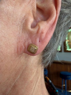 Orecchini con diamante marrone e oro giallo 18K di Audrius Krulis