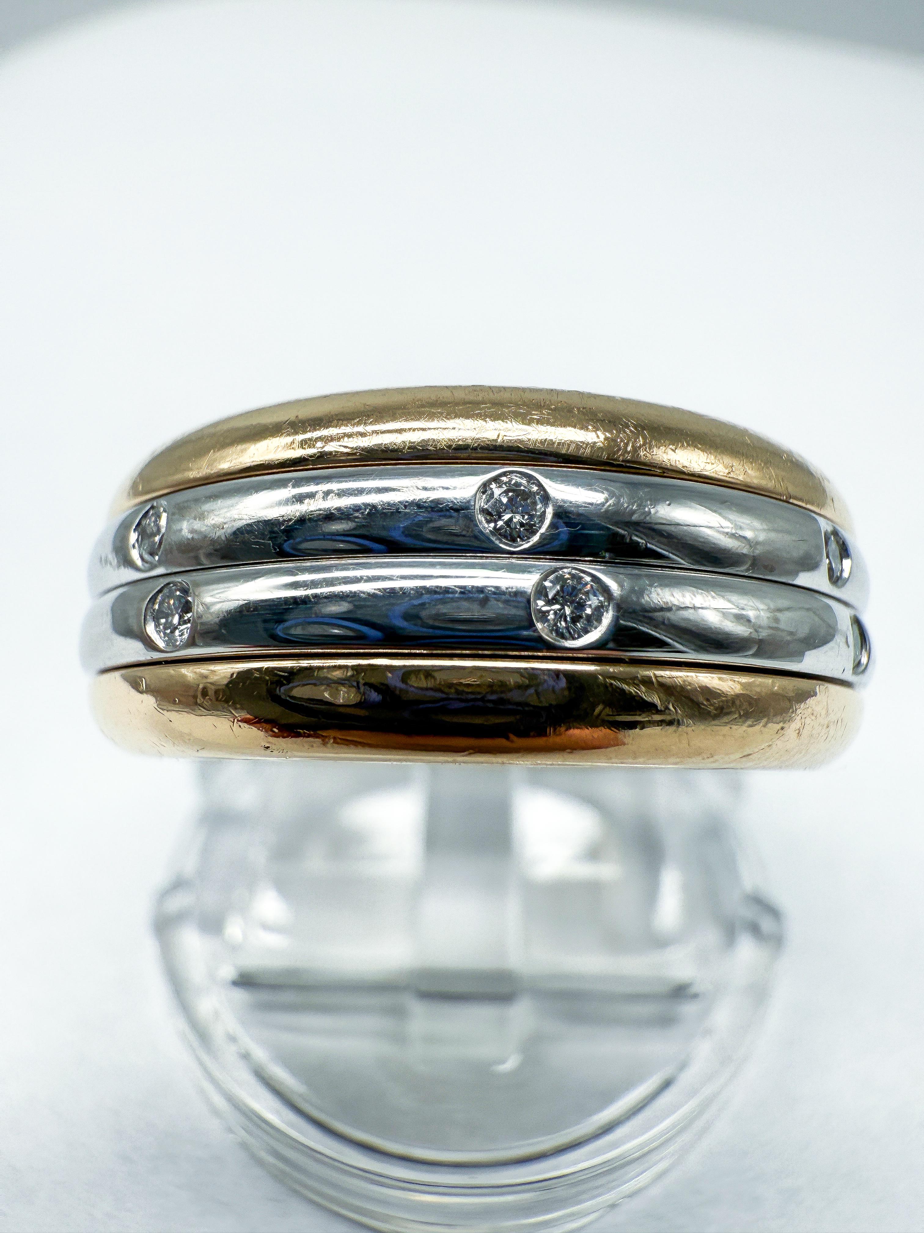 Bague Bucherer en or jaune 18 carats avec diamants Unisexe en vente