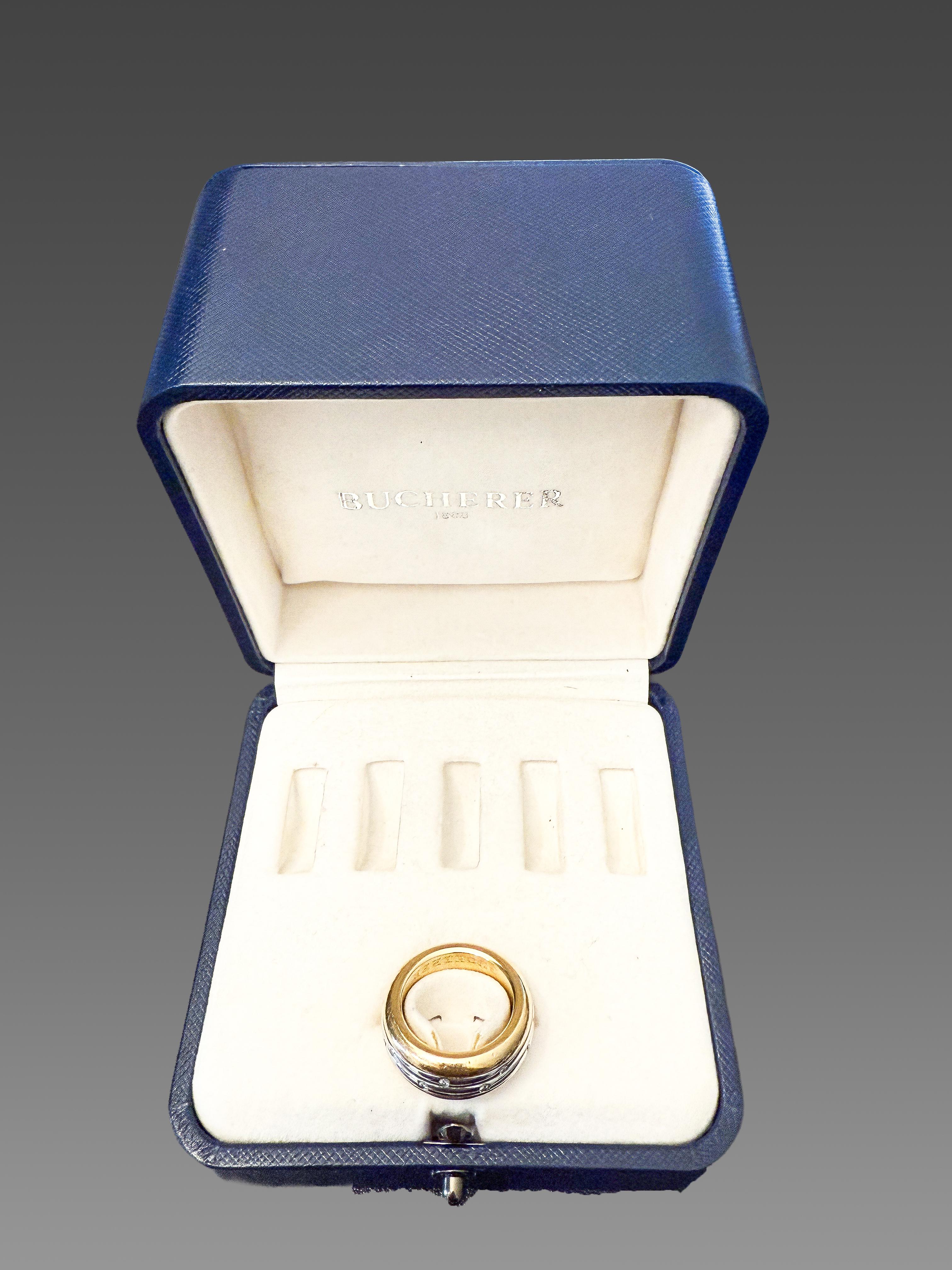 Bague Bucherer en or jaune 18 carats avec diamants en vente 3