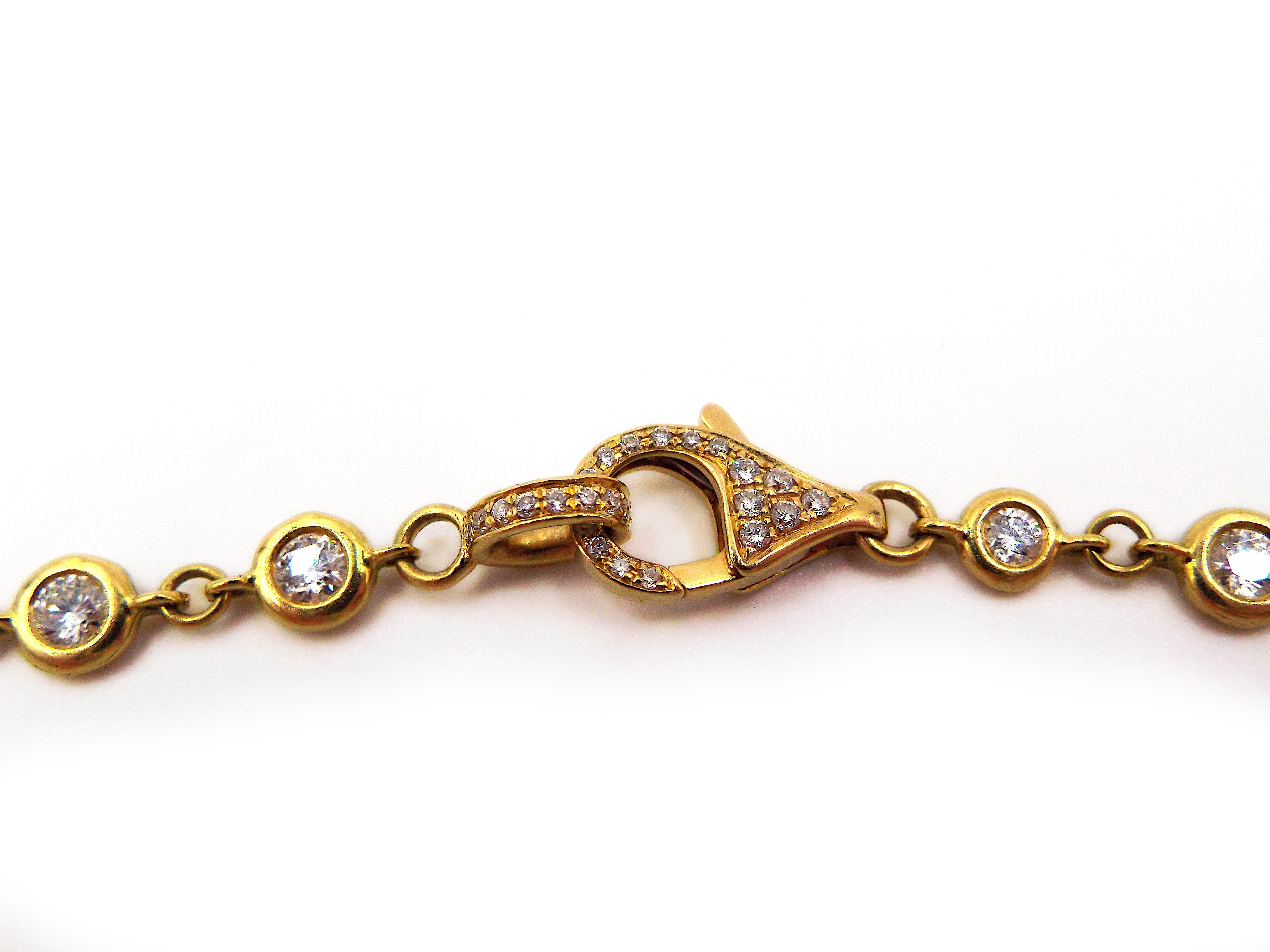 Halskette mit Kreuzanhänger, 18 Karat Gelbgold Burma Rubin Diamant Kette im Zustand „Gut“ in New York, NY