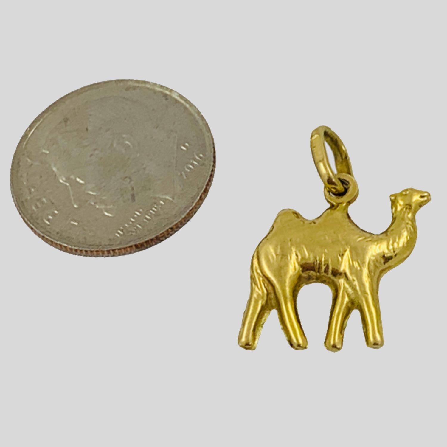 gold camel pendant