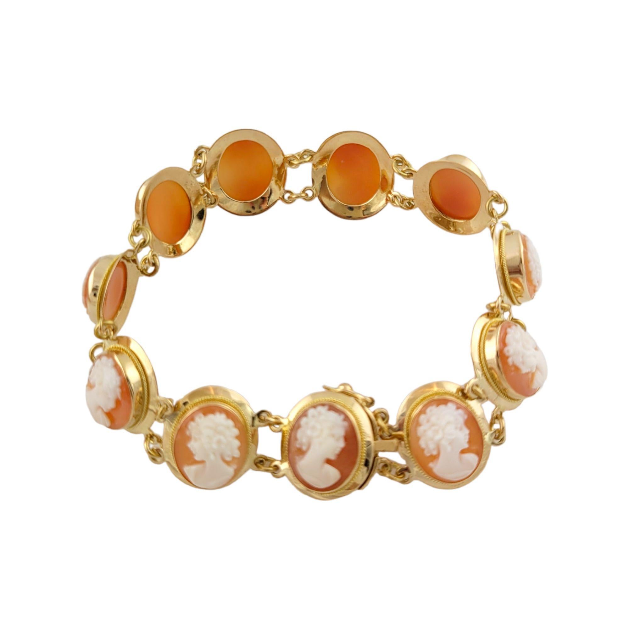 18 Karat Gelbgold Kamee-Armband Damen