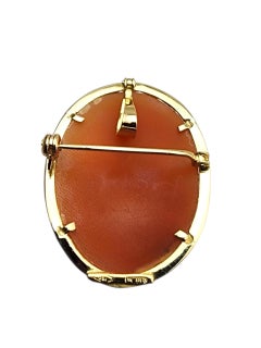 18K Yellow Gold Cameo Brooch and Pendant #22879