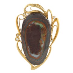 18K Yellow Gold Cameo Pendant MF13-110425