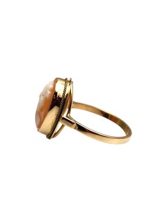 Bague camée en or jaune 18 carats, taille 6,25 #25391