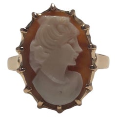 Anello Cameo in oro giallo 18K misura 8,25 #25093