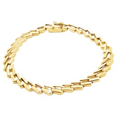 Bracciale geometrico Cartier 1970 in oro giallo 18 carati 20,20 gr.