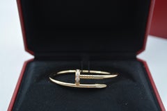 18 Karat Gelbgold Cartier Just on Clou Armband mit Diamanten voll gefasst