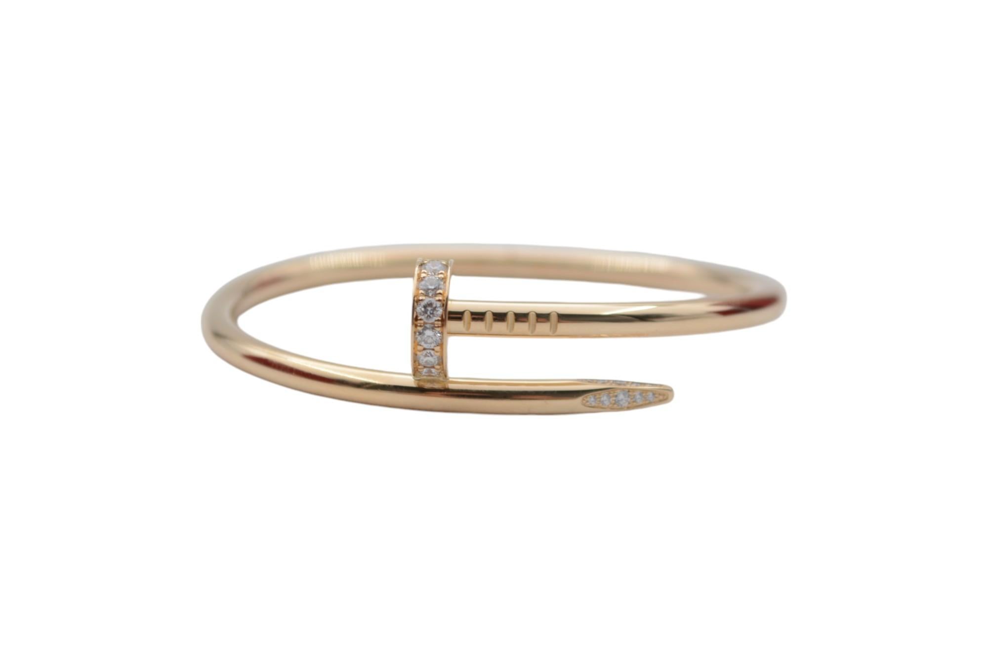 Bracciale Cartier Just on Clou in oro giallo 18 carati con diamanti incastonati in vendita 1