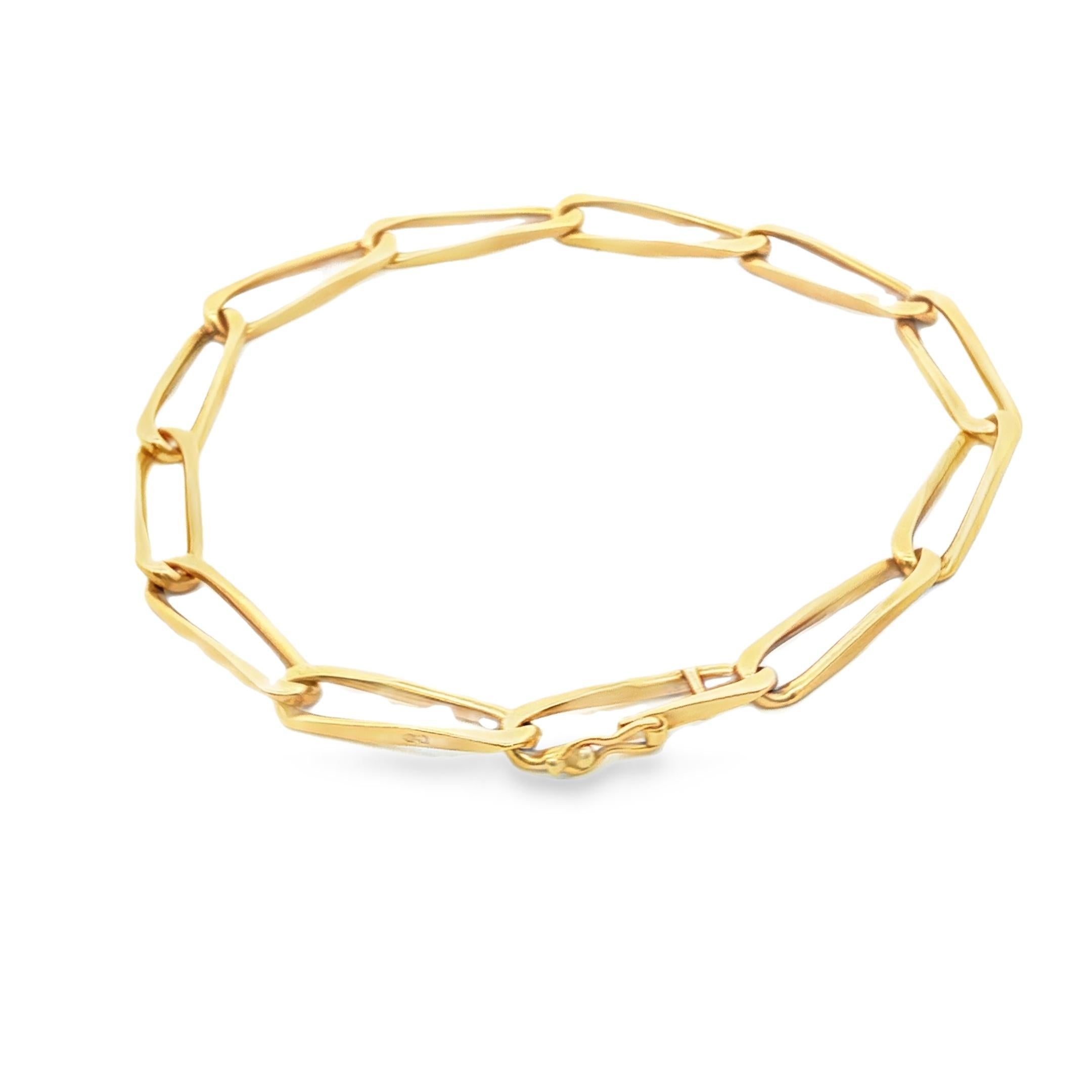 Bracelet trombone rétro en or jaune 18K Cartier 11.90 grs Bon état - En vente à New York, NY
