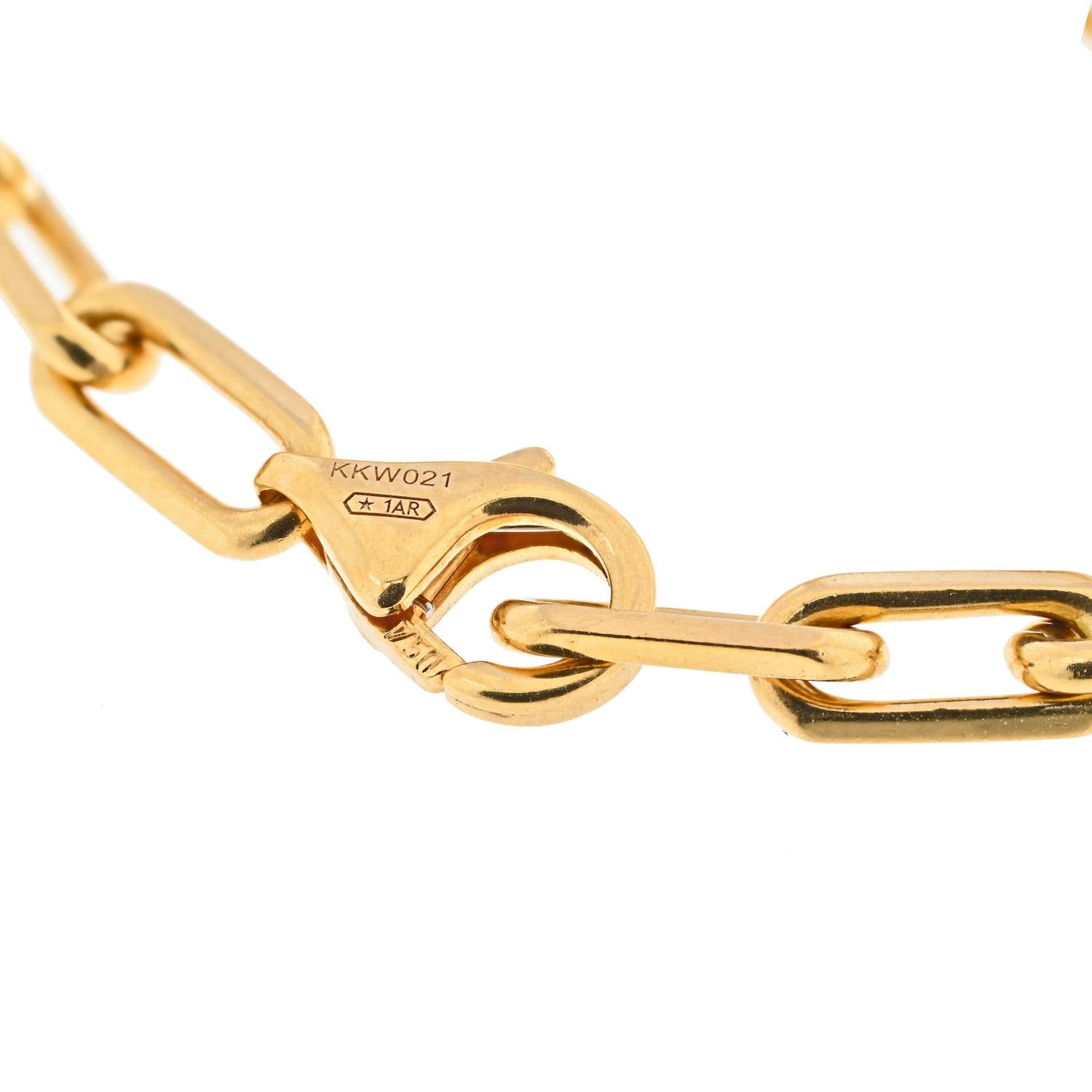 18K Yellow Gold Cartier Santos Link Chain Necklace 1